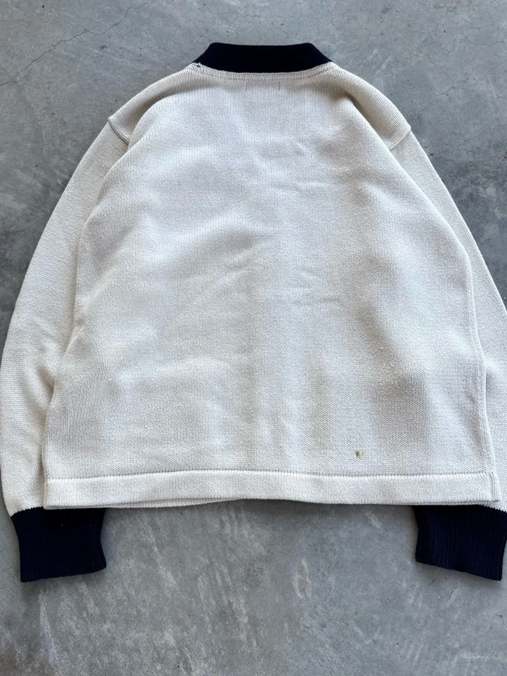 Polo Ralph Lauren Rugby Patch Cardigan Striped Knitted Sweater 2000s